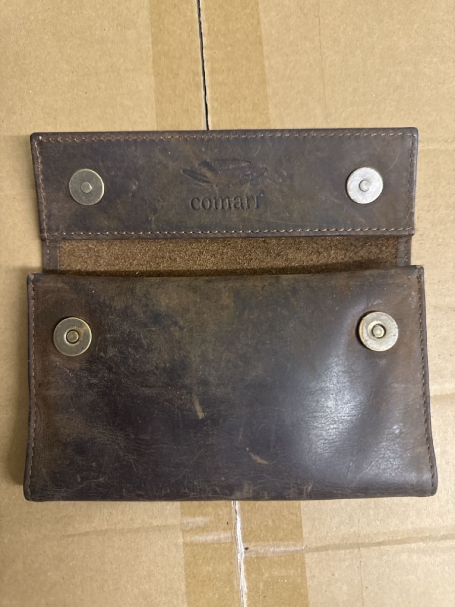 Portafogli: Comarr Tobacco Pouch Wallet Brown Leather Used – Usato da Riehen venduto da Top-Quality 2