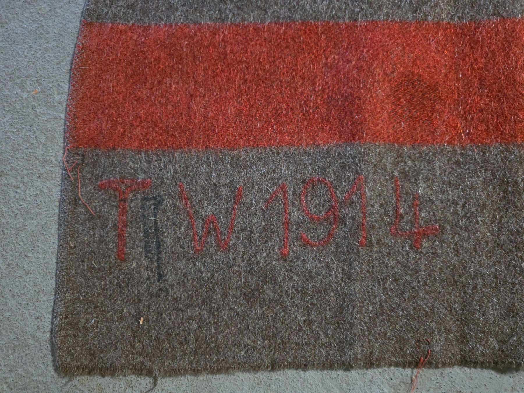 Schweizer Armee Coperte: Schweizer Militär Armee Wolldecke TW 1914 – Usato da Walterswil BE venduto da Lonitti 2