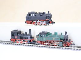 Minitrix/Fleischmann/Arnold 3 x schöne Dampfloks - Spur N