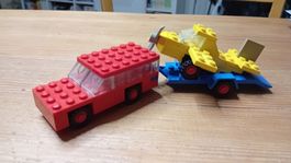 LEGO Set 660-1 Car with Plane Transporter (1975 Legoland)