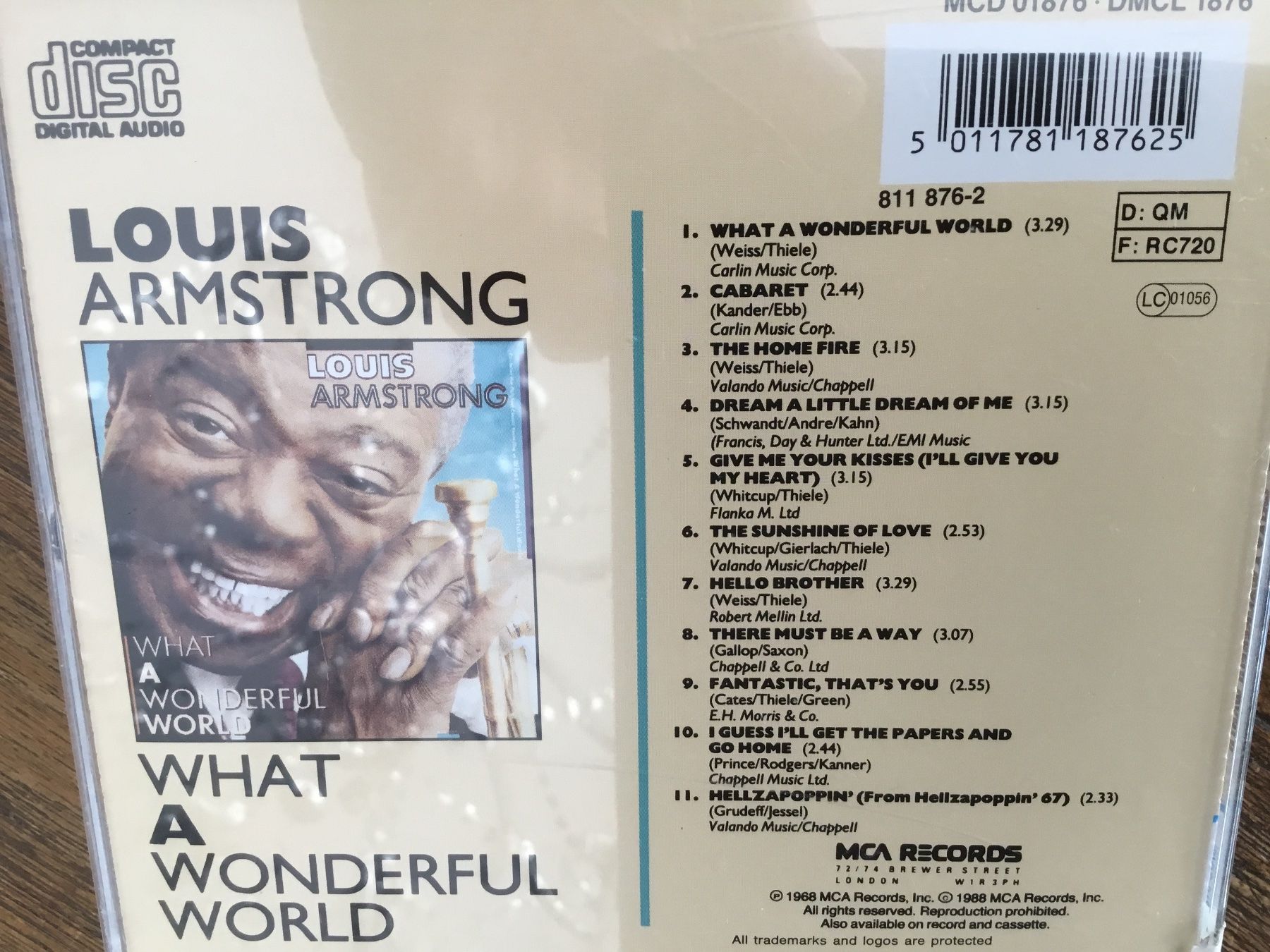 CDs: Louis Armstrong - What a Wonderful World , – Gebraucht aus Thierachern von sweden08 1
