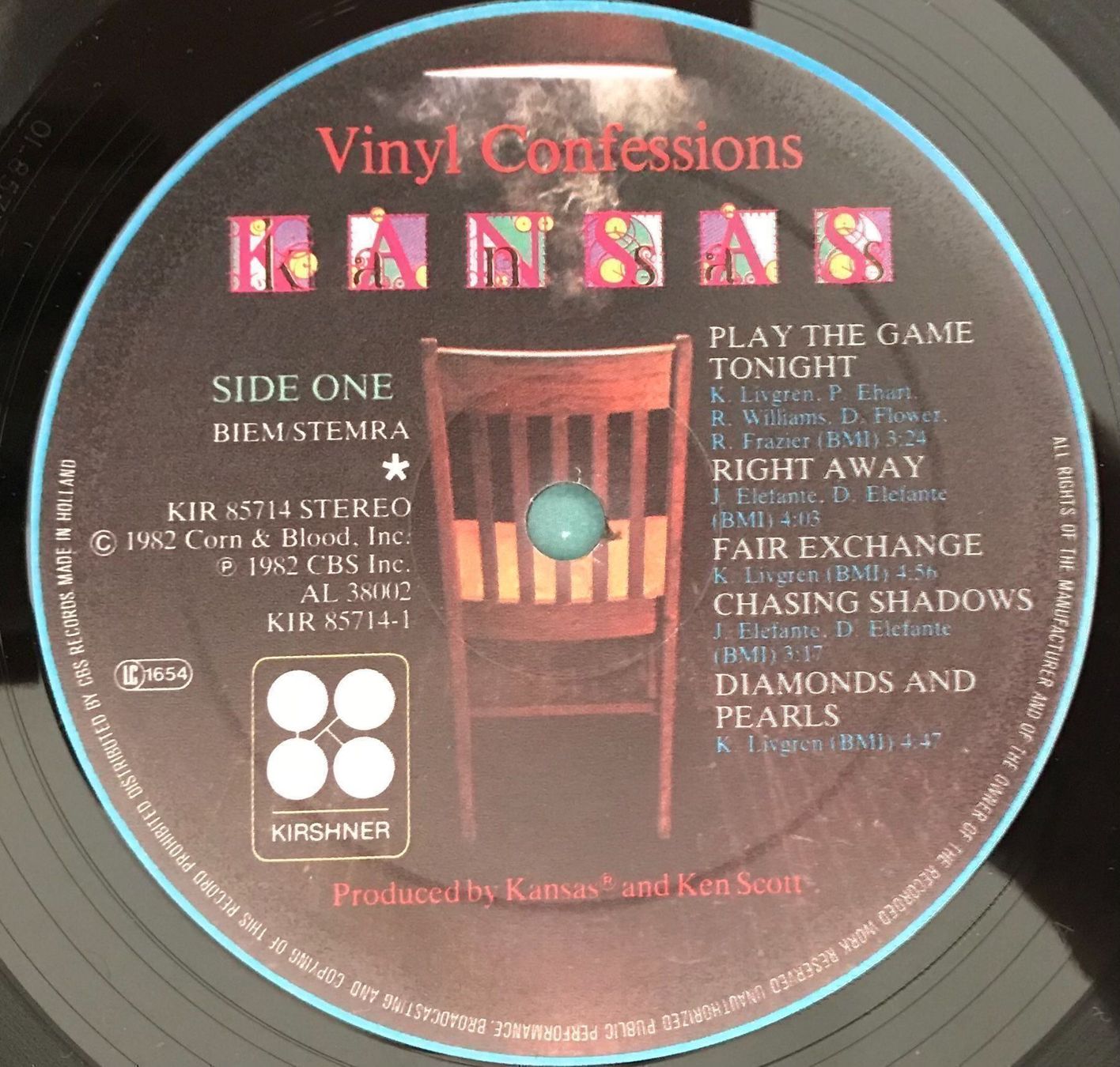 Dischi in vinile: KANSAS - VINYL CONFESSIONS - 33 Tours – Usato da Bussigny venduto da vinyl-pas-cher 2