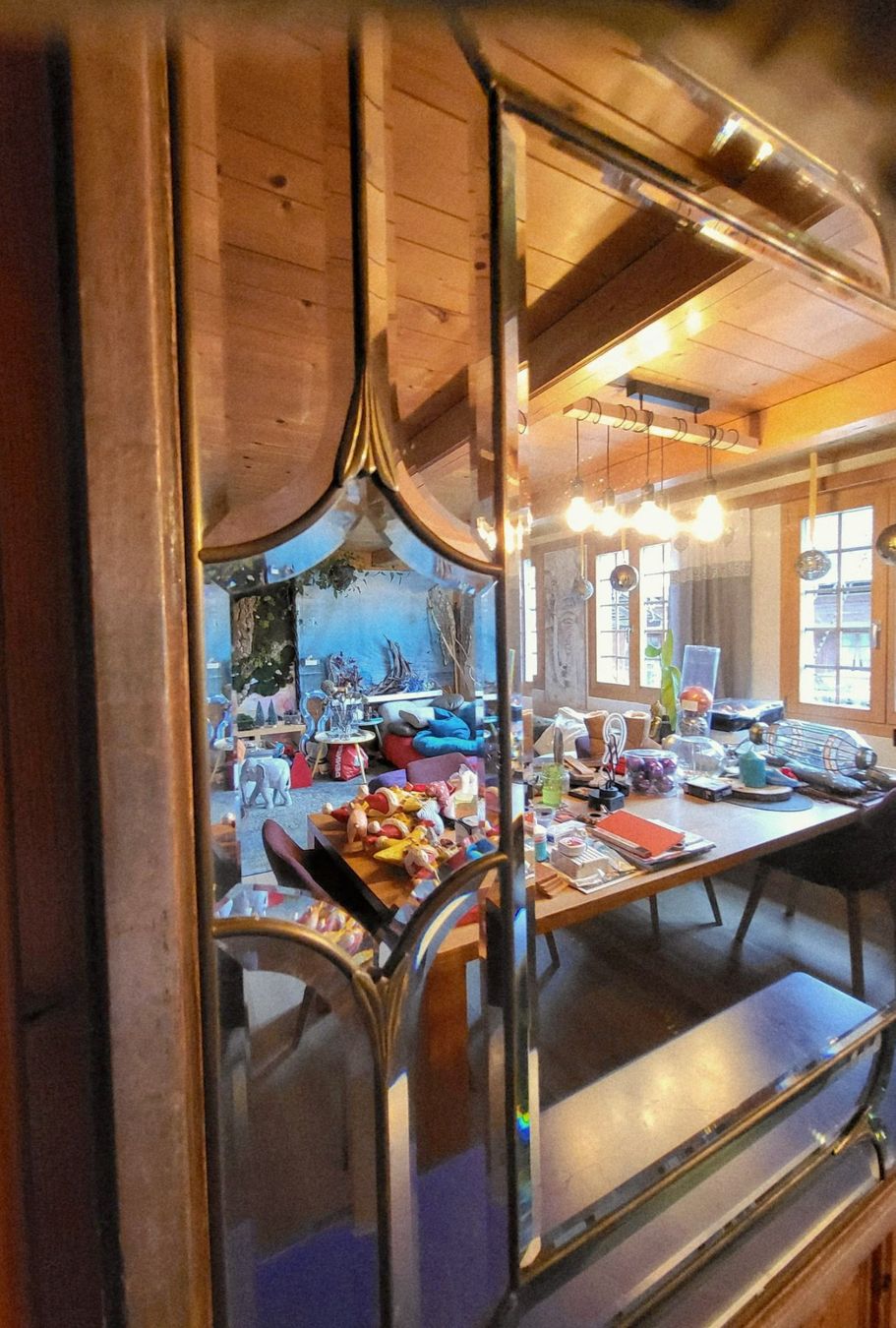 Loberon Specchi: Design Spiegel Messing / Holz – Usato da Schafhausen im Emmental venduto da Herzrose 5