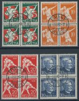 1932 - Pro Juventute - Viererblock - Ersttag ET - Pully VD