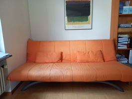 Sofa Bett Orange 200cm Breite guter Zustand