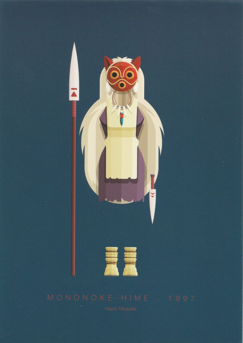 Cartoline postali: Carte postale Postcard -Mononoke Hime - Miyazaki – Nuovo e nell'imballaggio originale da Romainmôtier venduto da Iguazu12