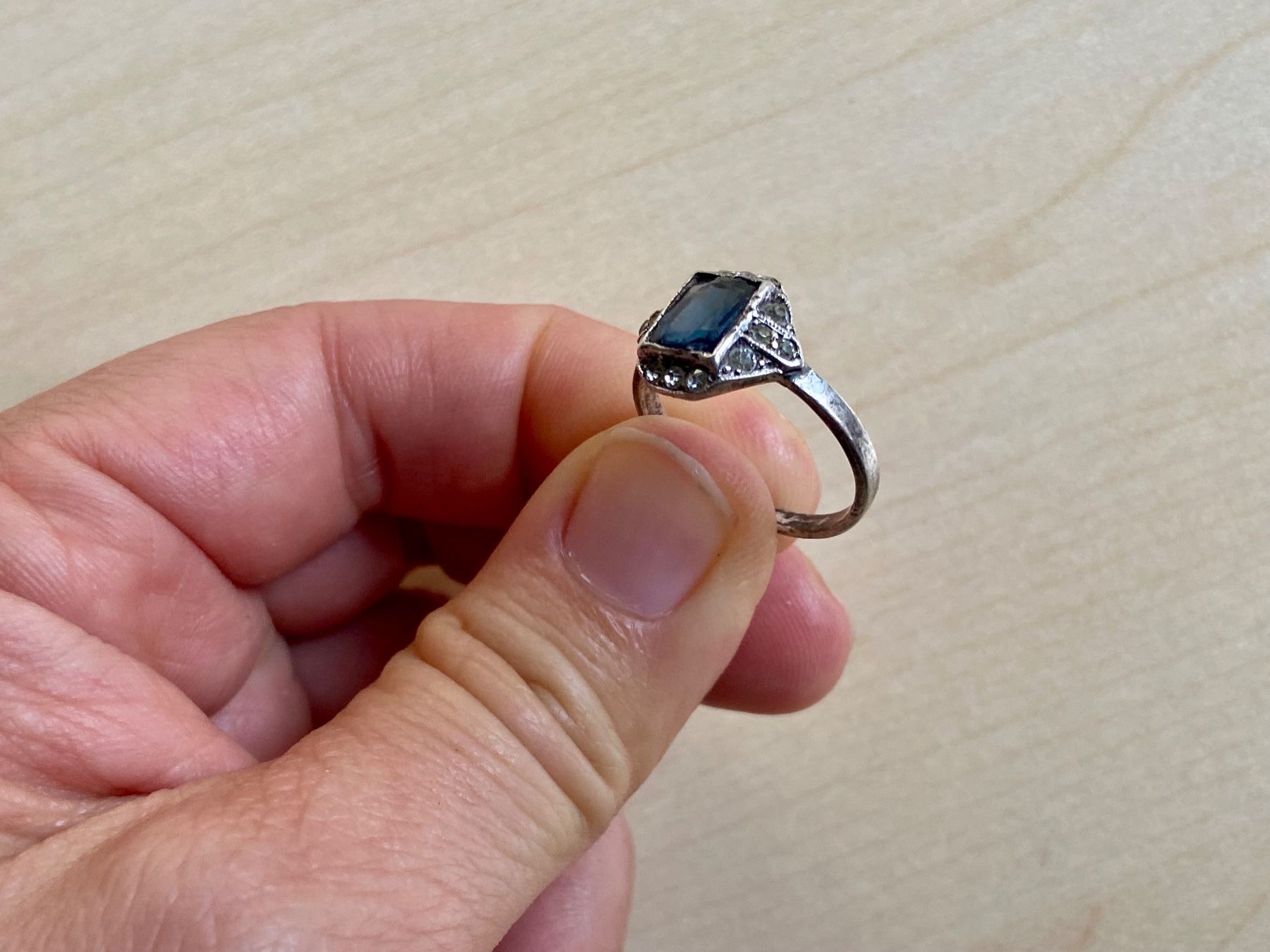 Anelli: Art Deco Silber Ring 1920 mit Stempel – Usato da Niederhasli venduto da YHHC 4
