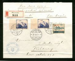 SPEZIAL FLUGBRIEF 1941 - BUOCHS, PAYERNE NACH FRIBOURG
