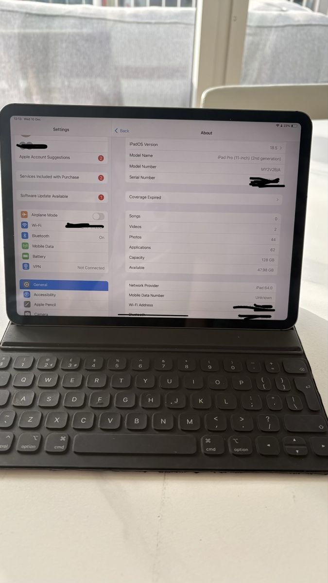 Apple Tablet PC: iPad Pro 11 128gb WiFi cellular with smart Keyboard – Usato da Meilen venduto da sha_zwb2 1