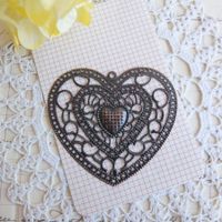 1 Applikation Anhanger Herz coeur pendentif