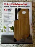 CutStar 2-in-1 Küchen-Set – Schneidebrett & Designer Messer 