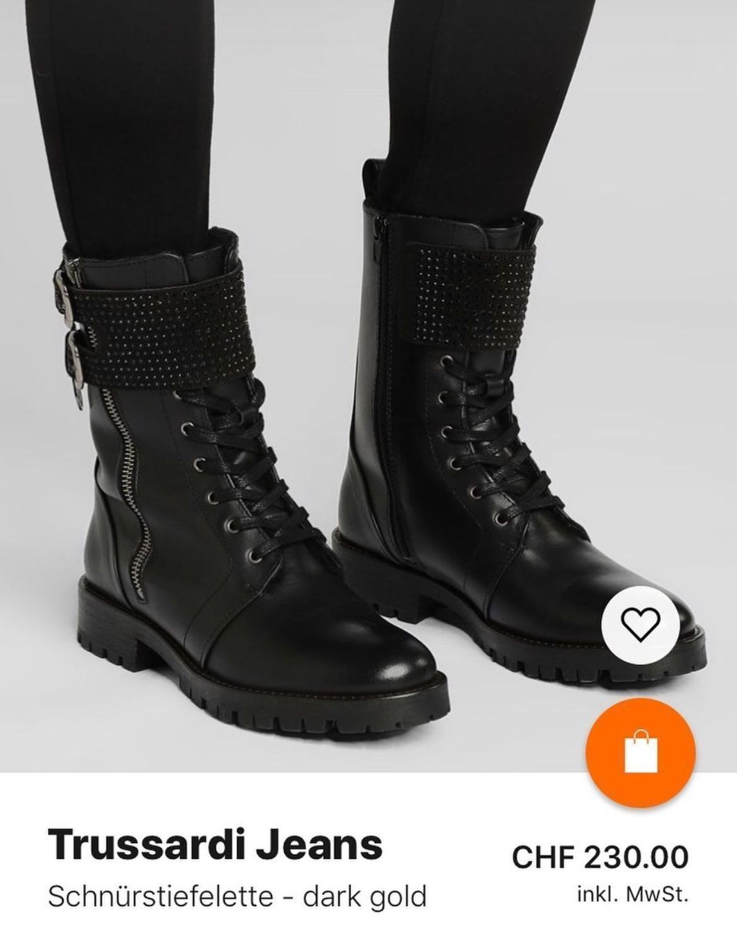 Trussardi Scarpe da donna: Trussardi Jeans Schnürstiefelette – Nuovo e nell'imballaggio originale da Triesen venduto da antonellaaa_