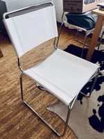 4 chaises design cuir+metal