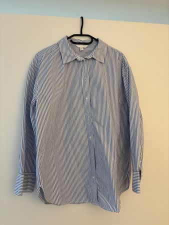 Hemdbluse blau/weiss gestreift Gr. L H&M