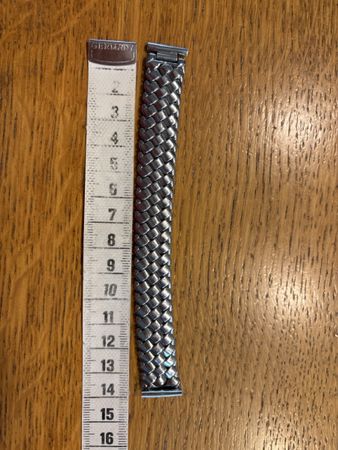 Flexibles 16er Uhrenband Metall silberfarben