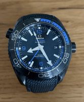 Omega Planet Ocean Deep Black GMT Uhr mit Papieren