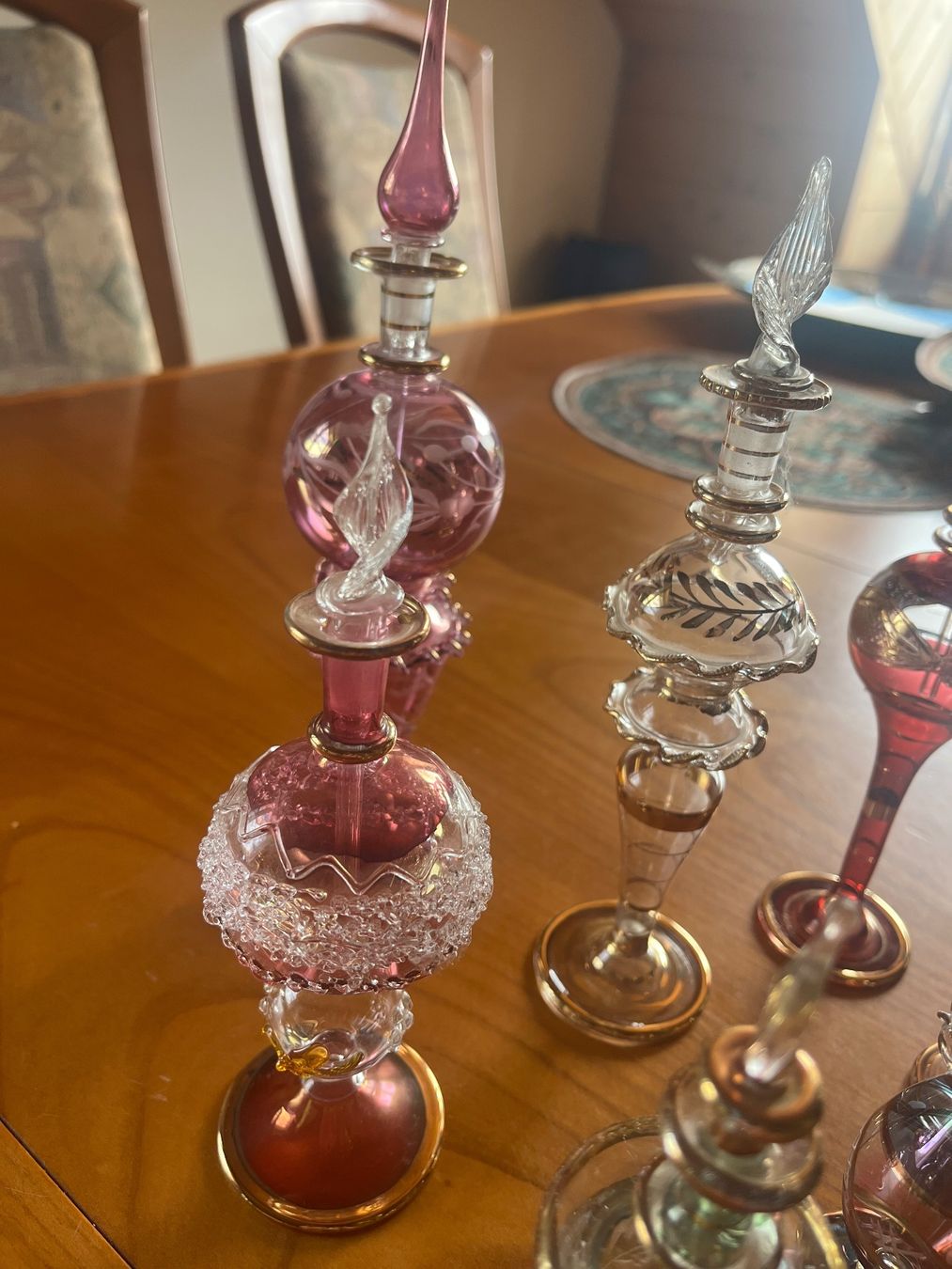 Flaconi: Sammlung aus 8 ägyptischen Parfum- oder Duftölflakons Glas – Usato da Balterswil venduto da AndreaBlume10 4