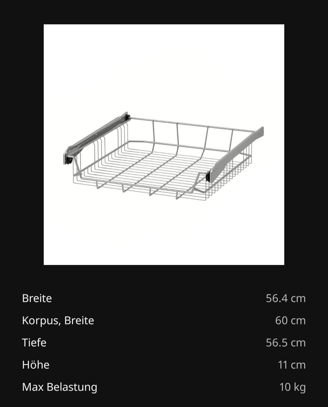 Ikea Altro per la casa: UTRUSTA Drahtkorb 60cm, IKEA, neuwertig – Nuovo e nell'imballaggio originale da Neukirch (Egnach) venduto da lar_7j2d 1