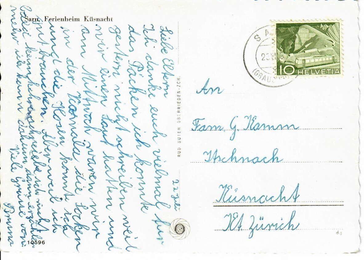 Cartoline postali: Sarn, Ferienheim Küsnacht – Usato da Hochdorf venduto da Ziegel-16 1