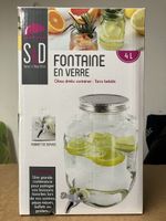Wasser und Getränke-Spender Glas 4 Liter