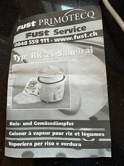 Cuiseur à riz / vapeur Fust Primotecq RK 25 Samurai (D'occasion) à ...