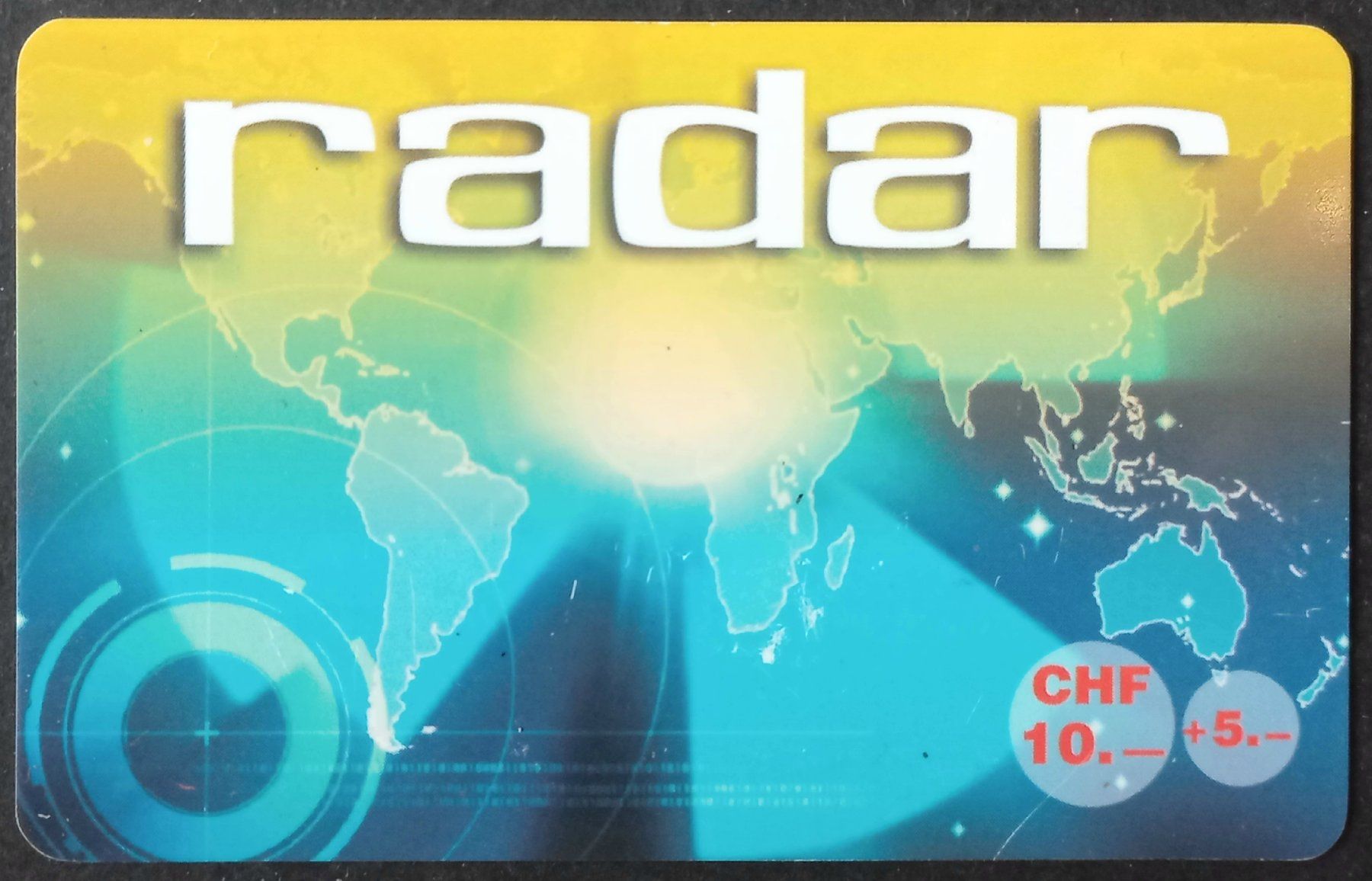 Telefon- & Taxkarten: Taxcard Phonecard - Radar - CH – Gebraucht aus Niederuzwil von lubimaja