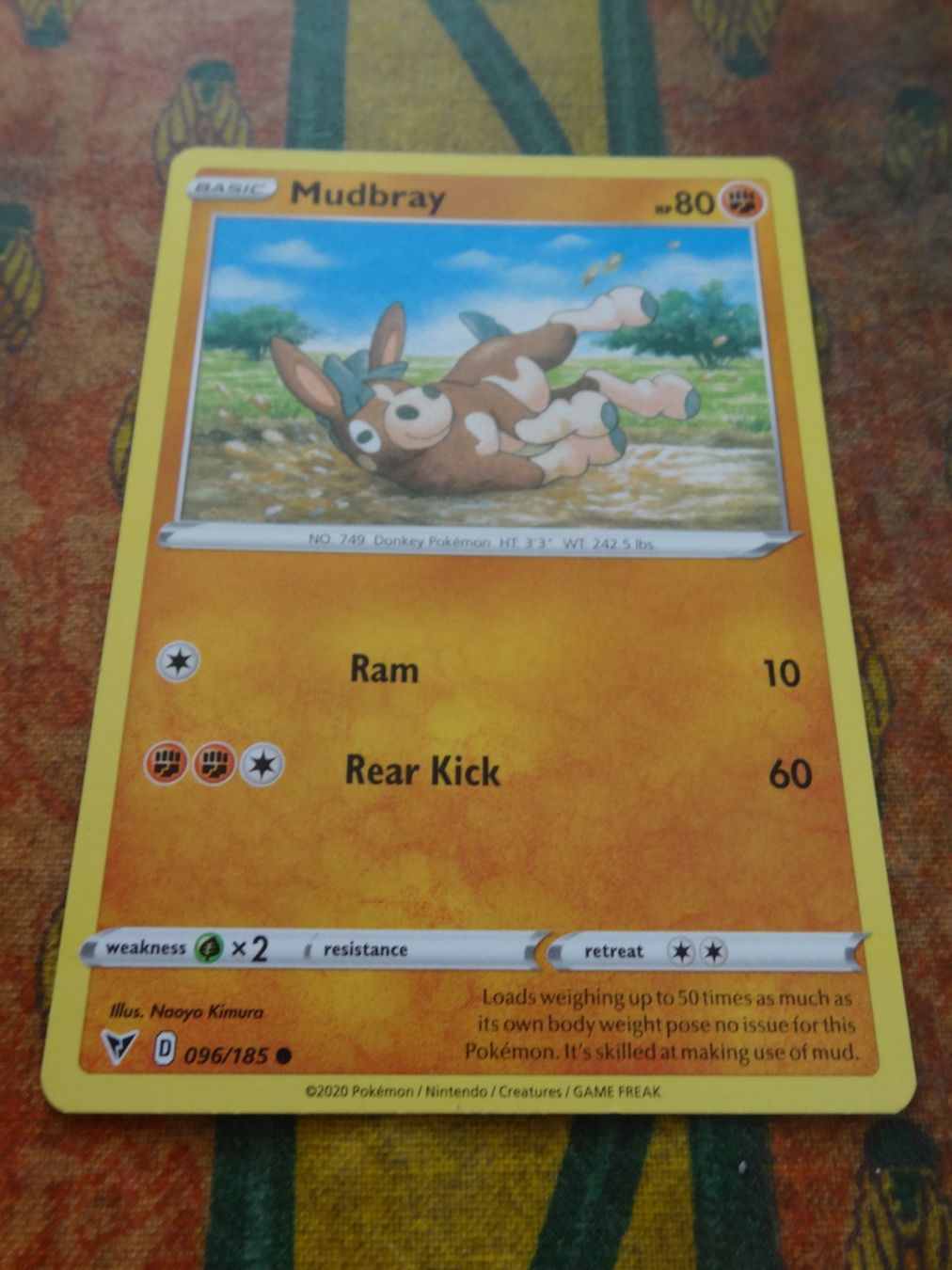 Pokémon Sammelbilder & Trading cards: POKEMON  Mudbray  D  096/185  HP80  2020 – Gebraucht aus Romanel-sur-Lausanne von Swift13