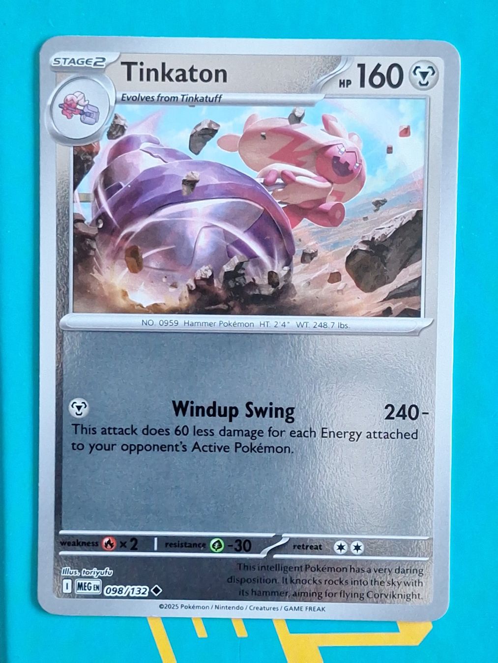 Pokémon Sammelbilder & Trading cards: Tinkaton - Reverse Holo Pokemon Mega Evolution #1.8 – Gebraucht aus Altstätten SG von GGsGameshop
