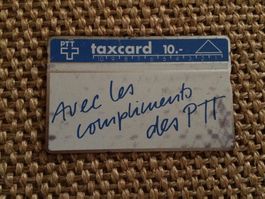 CHF 10.-Taxcard PTT