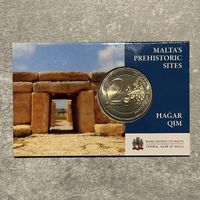 Malta 2 Euro 2017, aar Qim Tempel, offizielle Coincard