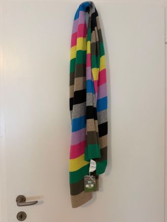 Schal RE Think Every Day Bio Cashmere gestreift NEW