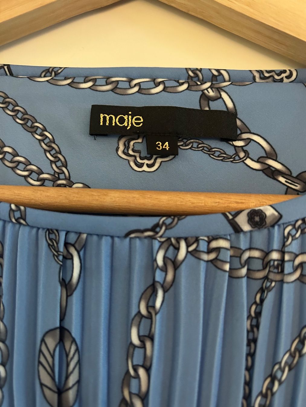 Maje Vestiti: Robe Maje bleu imprimé - Taille 34 – Usato da Solothurn venduto da MO_C23 1