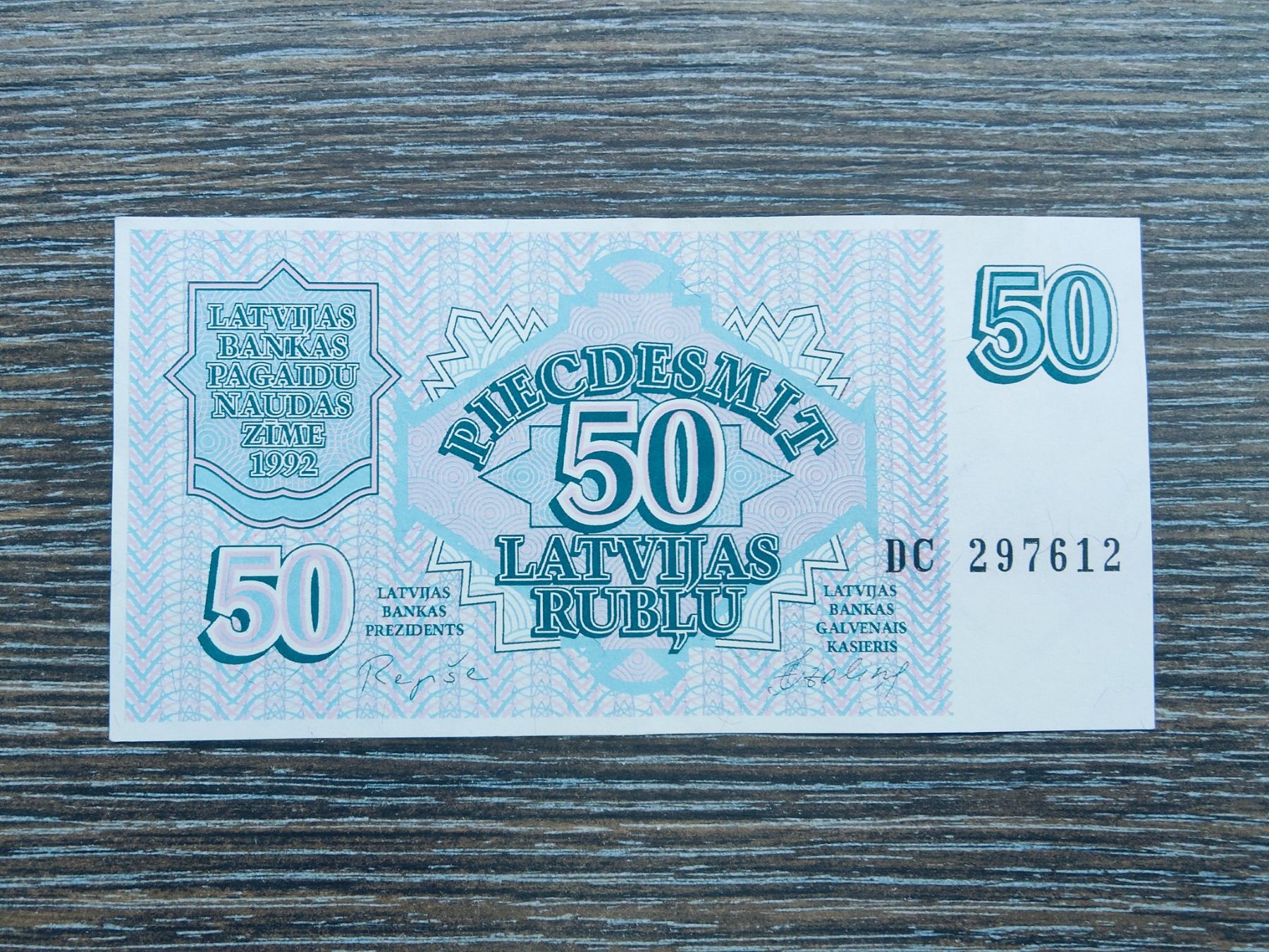 Banknoten: Lettland 50 Rublu 1992 AU !!!!!!! – Gebraucht aus Flaach von Lonzo99