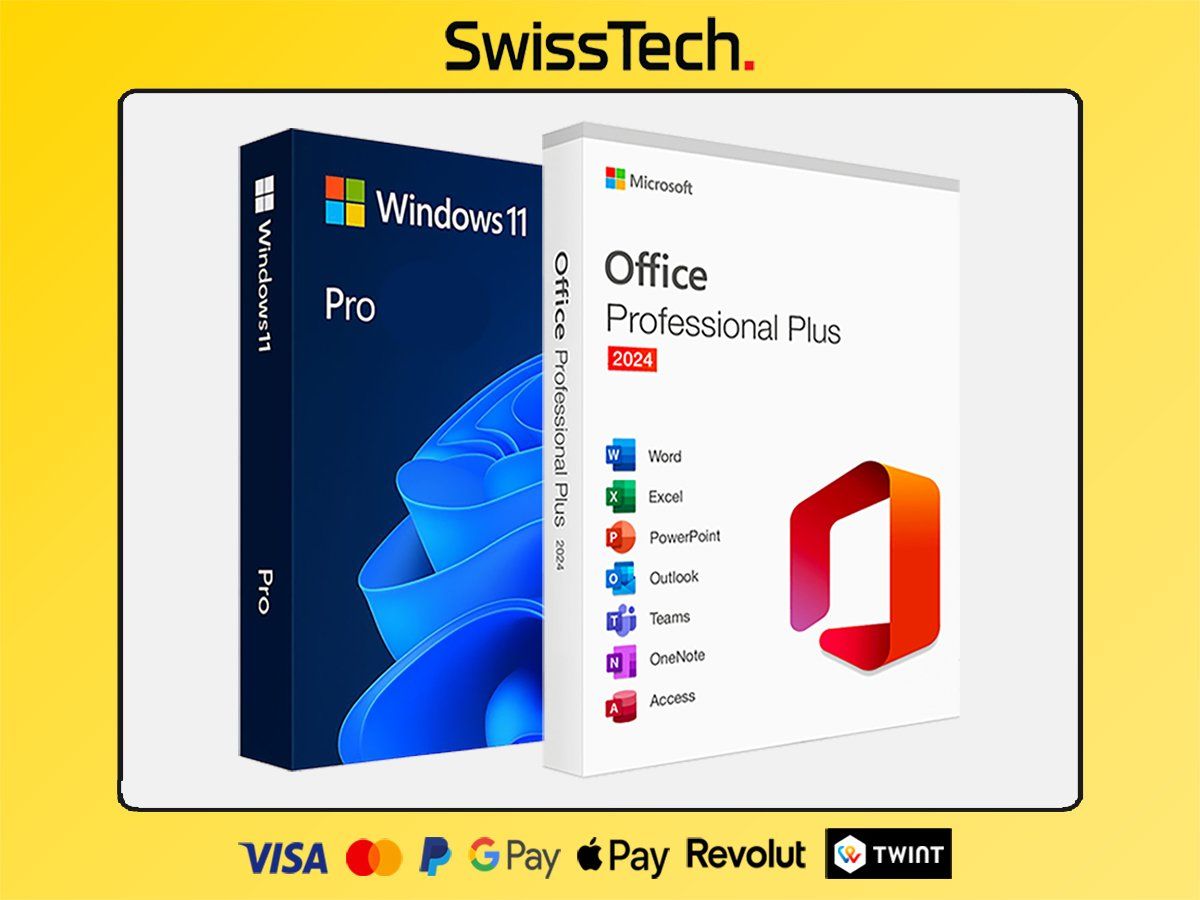 Microsoft Software: Windows 11 Pro + Office 2024 Pro Plus 1 PC Livraison Rapide – Gebraucht aus Moudon von SwissTechSA
