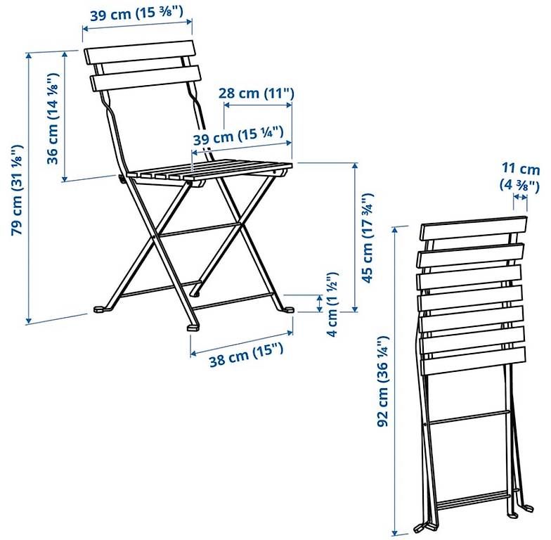 Ikea Chaises: 4 Ikea Klappstühle Metall/holz – D'occasion à Rotkreuz par micha-1735 2