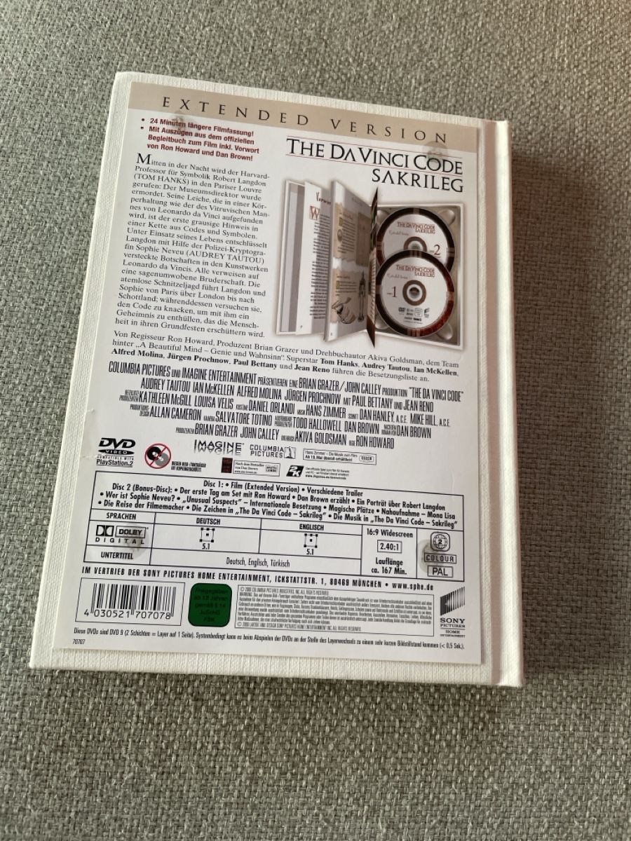 Tutti i DVDs: The Da Vinci Code Sakrileg - Extended Version DVD Top! – Usato da Sargans venduto da Didis 1
