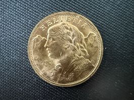 Gold Vreneli 20.- / 1947 B