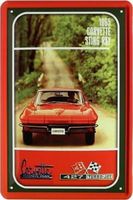 Blechschild-CORVETTE 1965 STING RAY ROT