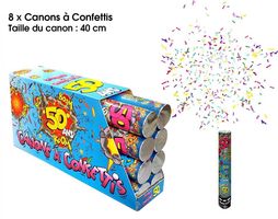 Canon à confettis « 50 ans »  Neuf  Portée jusqu'à 5m