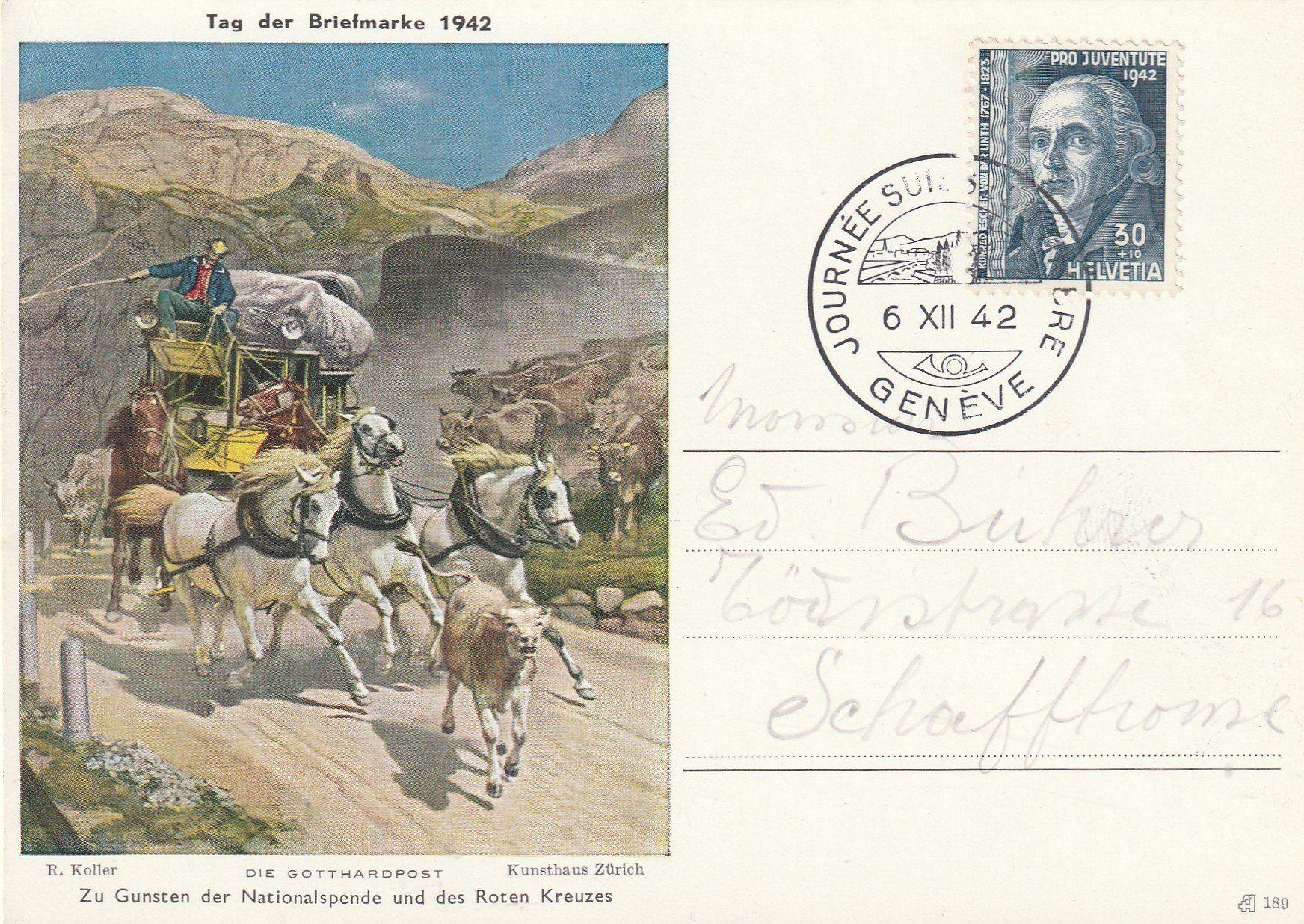 Tous les timbres: 3 Karten Tag der Briefmarke 1942 – D'occasion à Rorschacherberg par fratovi2