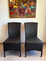 2 Gartenstühle / Polyrattan-Stühle für Balkon & Terrasse