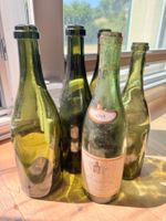 Lot de 5 anciennes bouteilles de vin soufflées – XIXe /