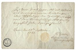 aa686/" Préphilatélie". Document Historique avec signatures