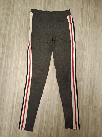 leggings gris avec rayures sur le côté en taille S
