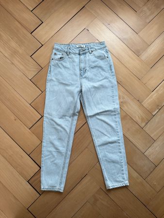 PULL & BEAR - High Waist Jeans hellblau 34