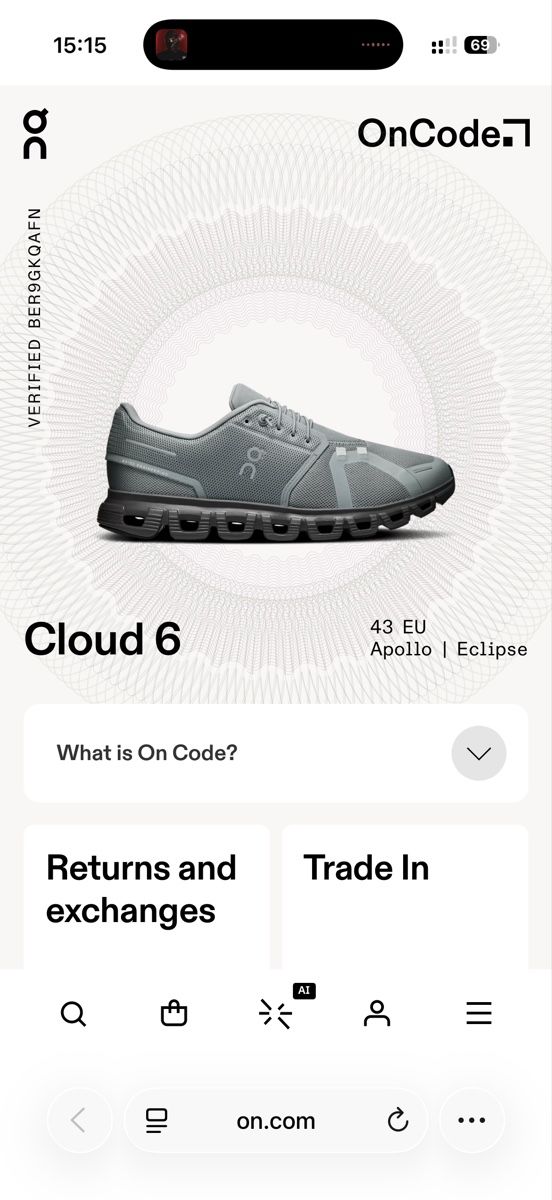 On Scarpe da uomo: On Running Cloud 6 Schuhe Apollo Eclipse Grösse 43 neu – Nuovo e nell'imballaggio originale da Luzern venduto da kim221080 7