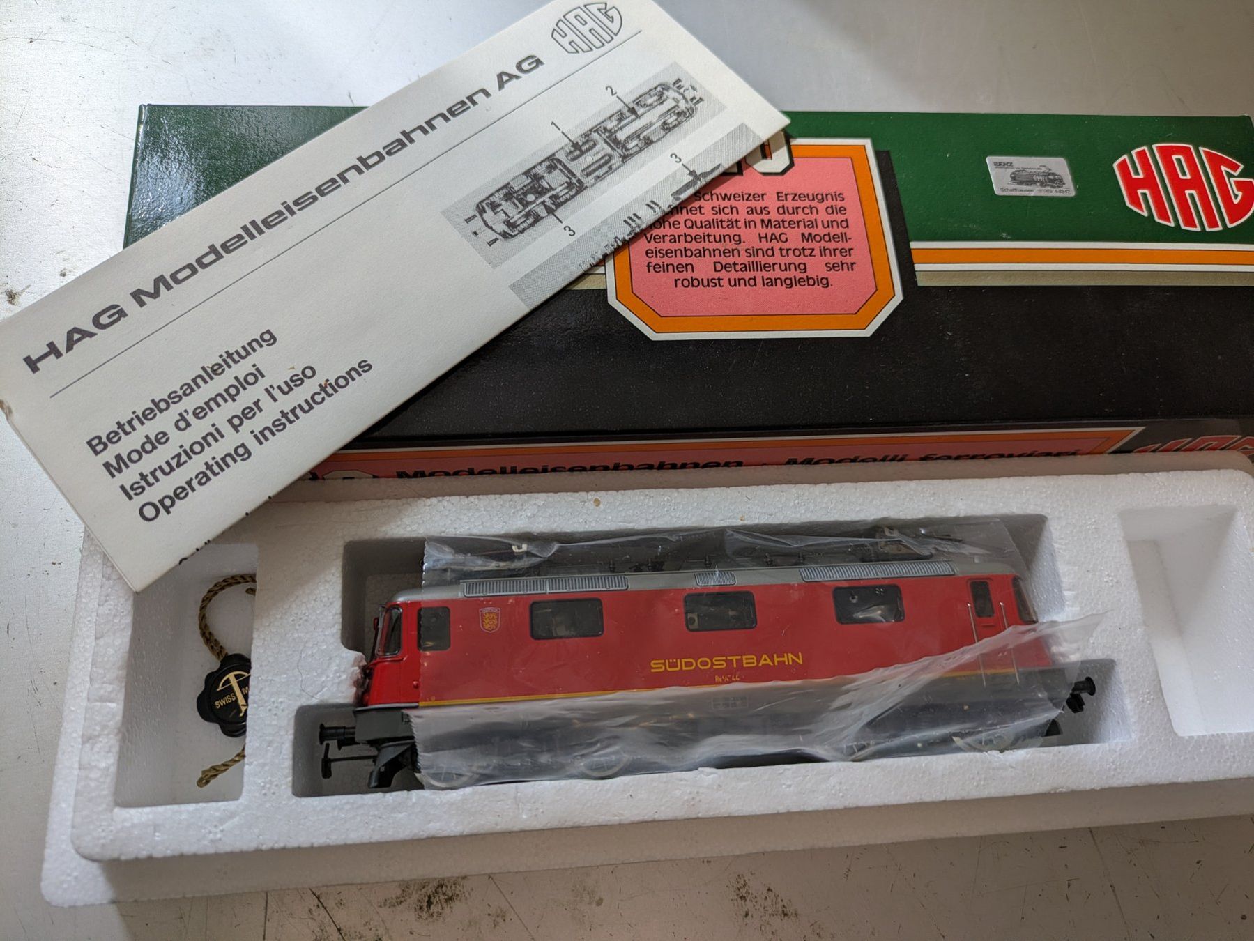 Hag Modellini di ferrovie: HAG 270 Re 4/4 III SOB Pfäffikon – Nuovo (secondo la descrizione) da Lohn SH venduto da Gitane0 5
