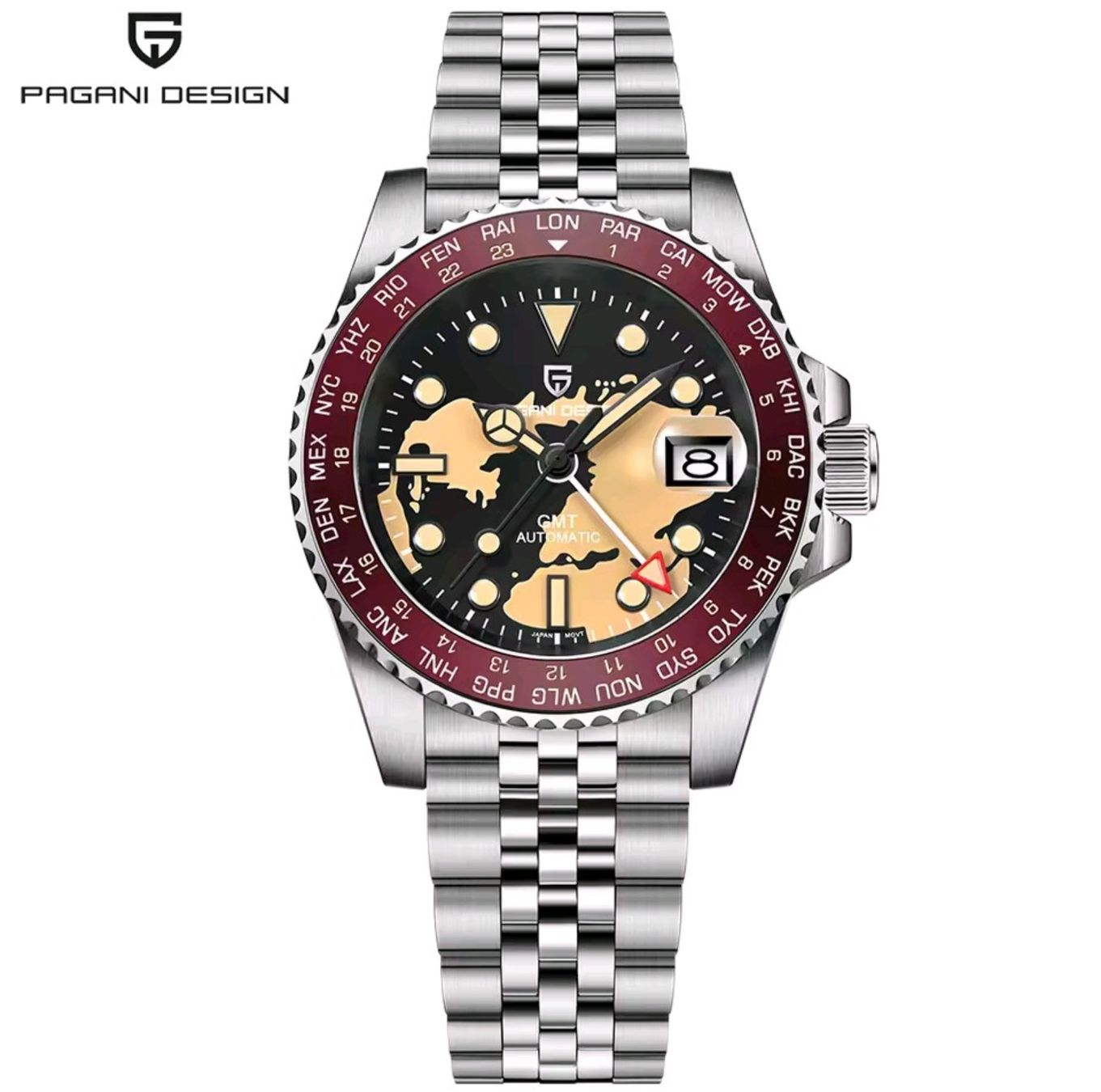 Pagani Design Orologi: Pagani Design Automatik Gmt Herrenuhr – Nuovo (secondo la descrizione) da Suhr venduto da ChronixChronometer 2