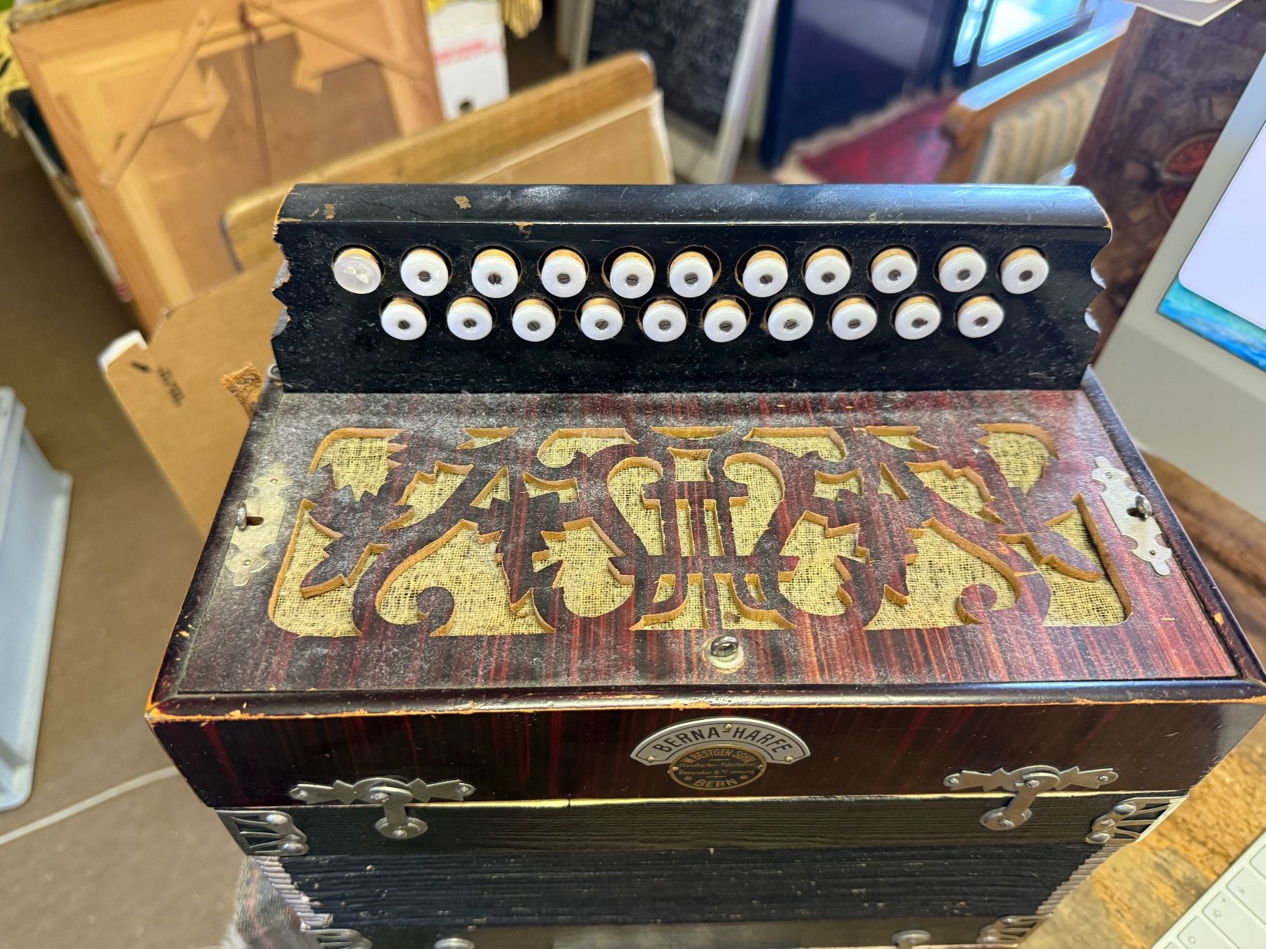 Strumenti musicali: Handorgel Oergeli BERNA-HARFE – Usato da Bern venduto da Jwpm66 1