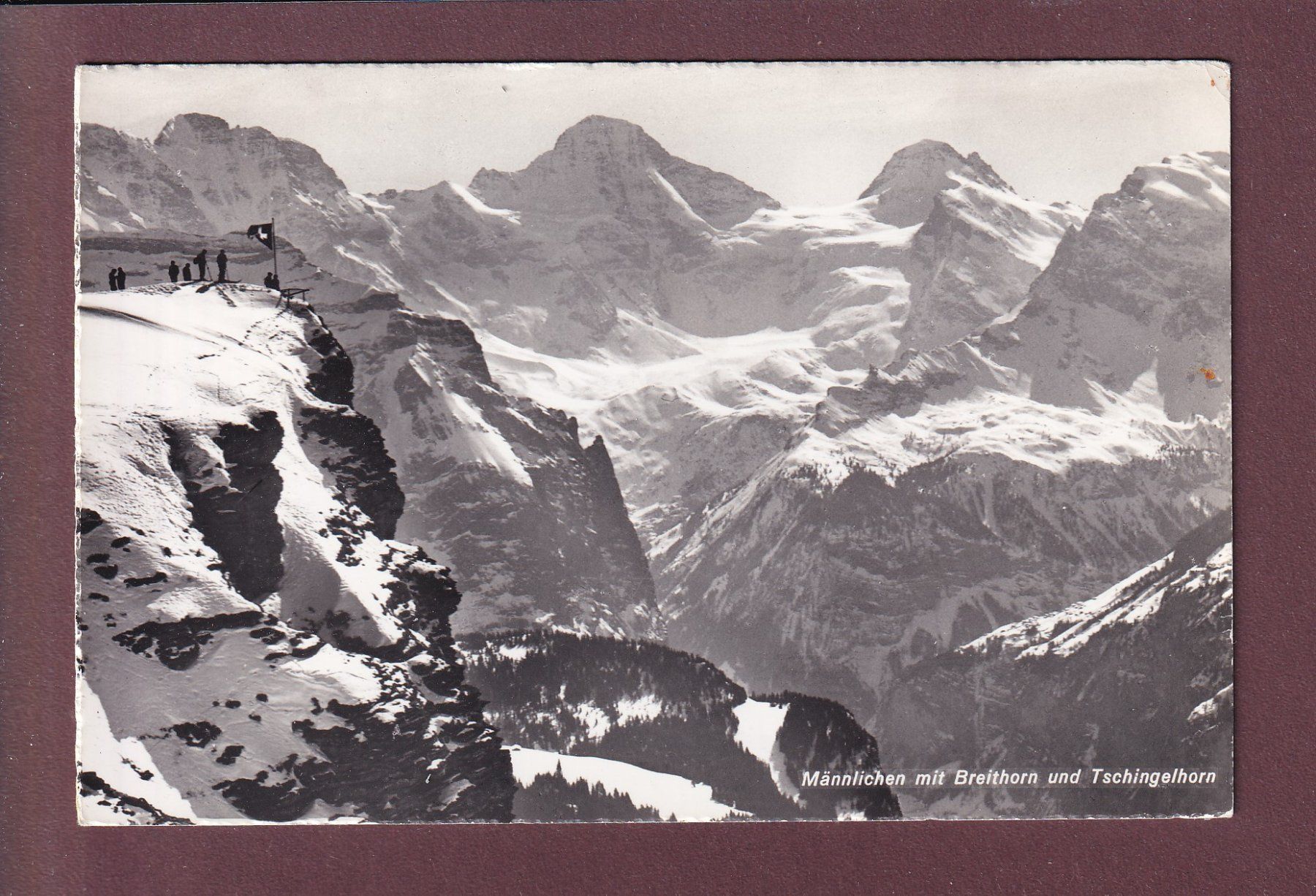 Cartoline postali: MÄNNLICHEN - Breithorn - Tschingelhorn - 1962 – Usato da Pully venduto da nicecards